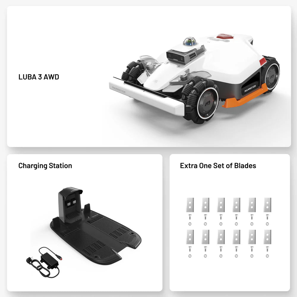 LUBA 3 AWD 3000 robotfűnyíró Ajándék Garázs + Karbantartó Állvány Beérkezés Május 31