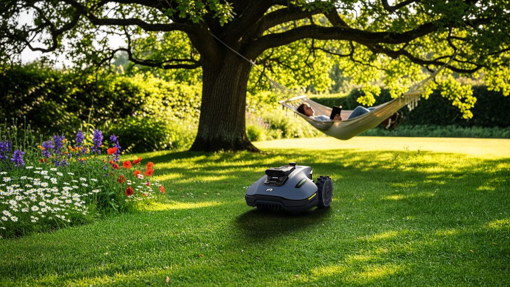 YUKA mini 2 800 robotfűnyíró Ajándék Garázs